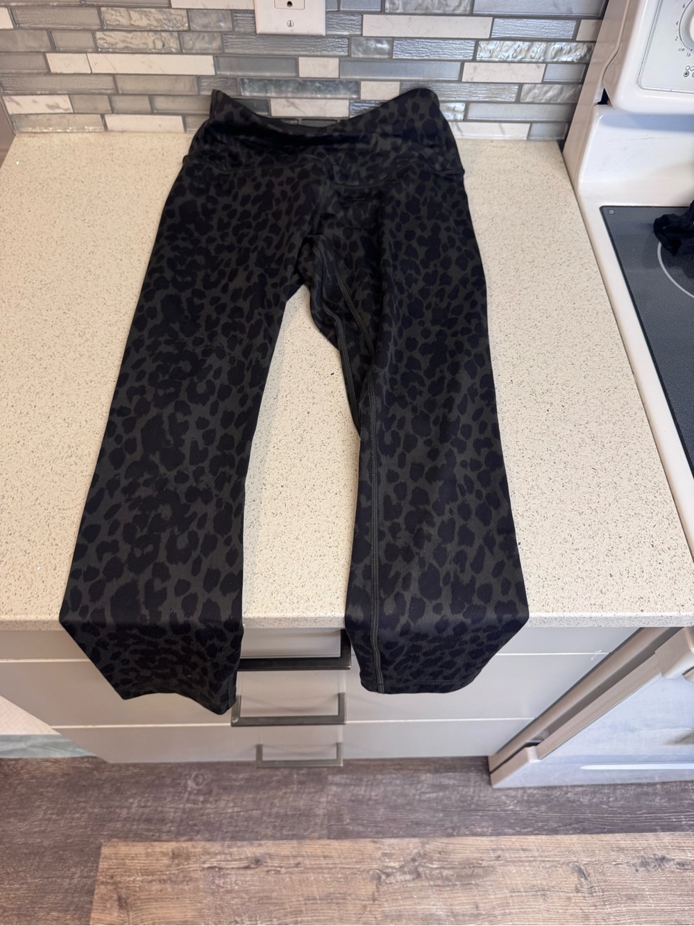 Victoria's Secret Black Leopard Print Leggings